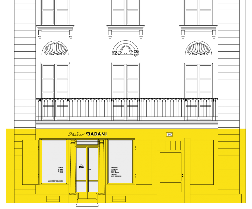 Dessin Facade Atelier immeuble vect