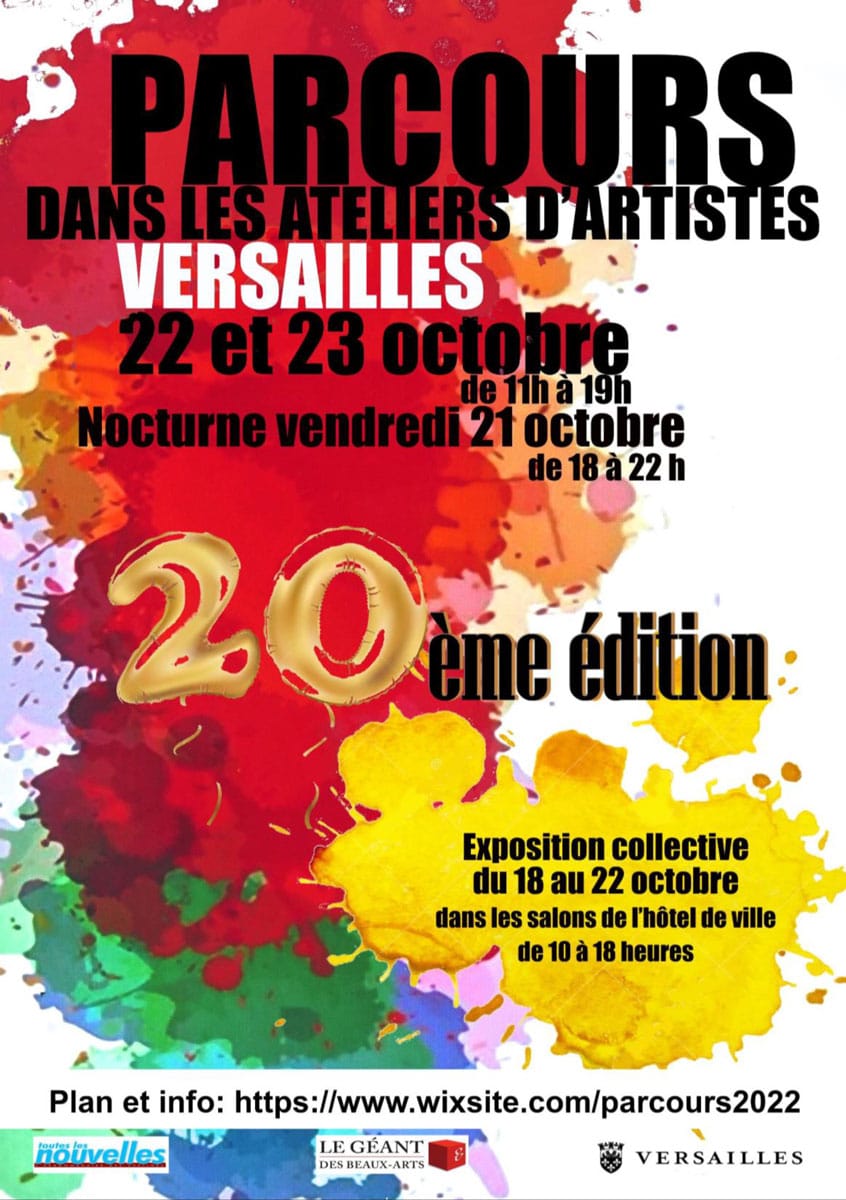 Affiche Portes Ouvertes Ateliers d'artistes de Versailles 2022