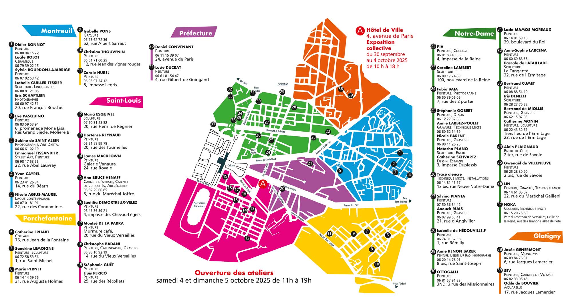 Portes Ouvertes des Ateliers d'artistes de Versailles 2025 2 Plan Portes ouvertes Artistes Versaillais 2025