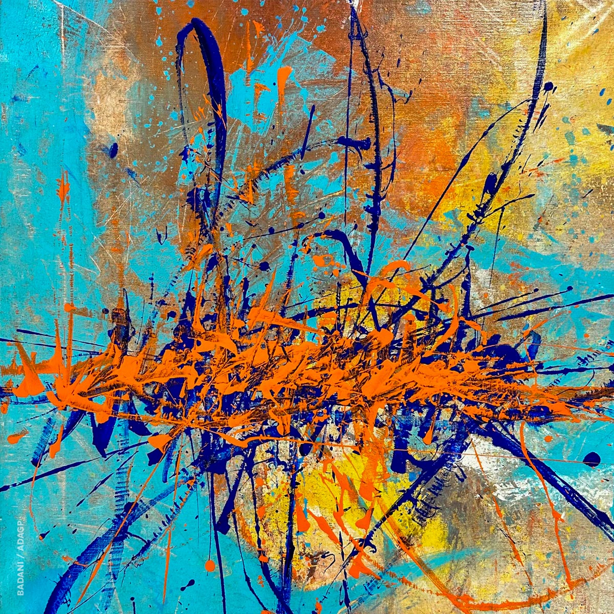 « PHŒNIX » – Acrylique sur toile – 60x60 cm